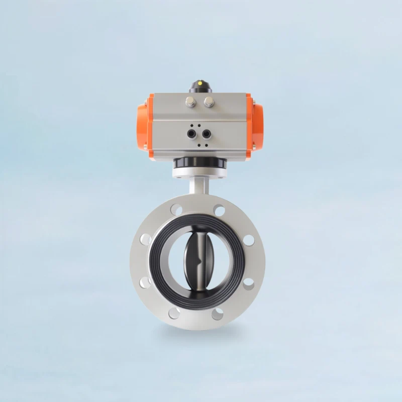 Stainless Steel Flange Butterfly Valve - Pneumatic
