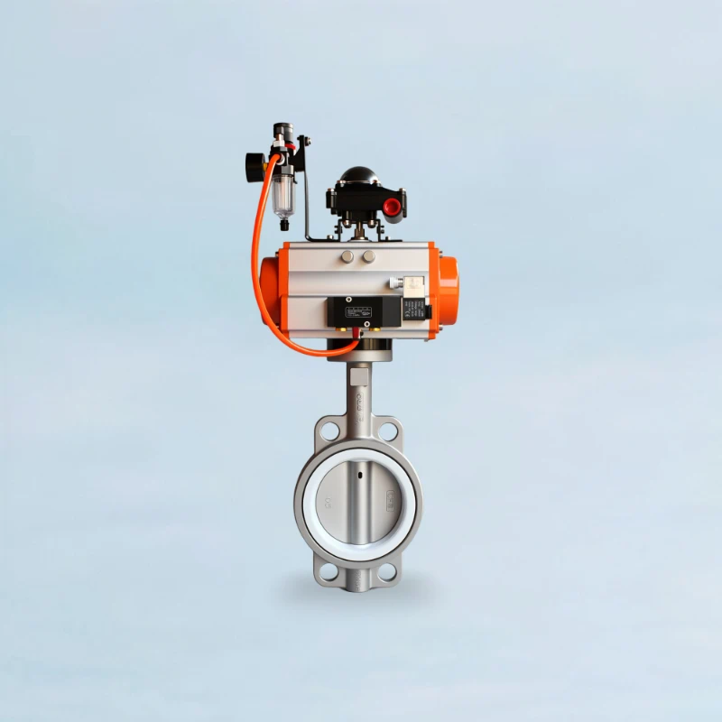 Heavy-Body™ Stainless Steel Wafer Type Butterfly Valve - Pneumatic
