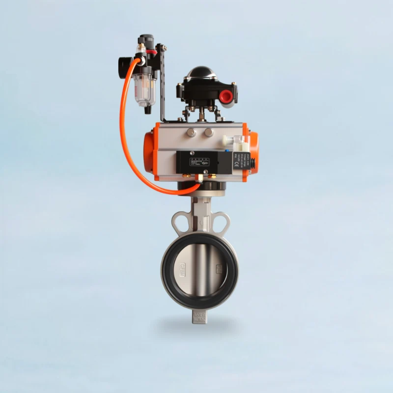 Pneumatic Stainless Steel Sanitary Wafer Butterfly Valve with Quick-Change Seat