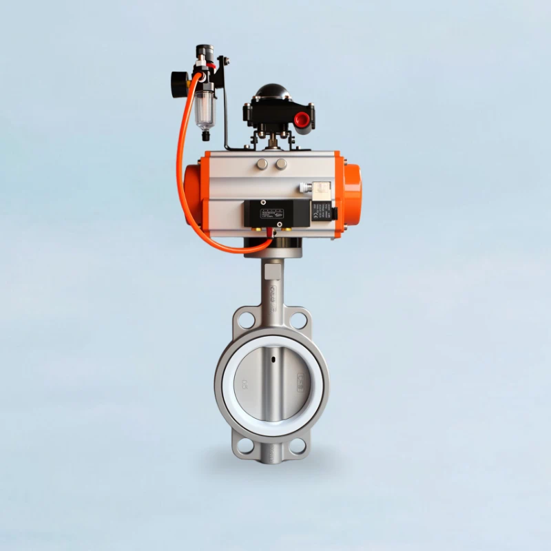 Heavy-Body™ Stainless Steel Wafer Type Butterfly Valve - Pneumatic