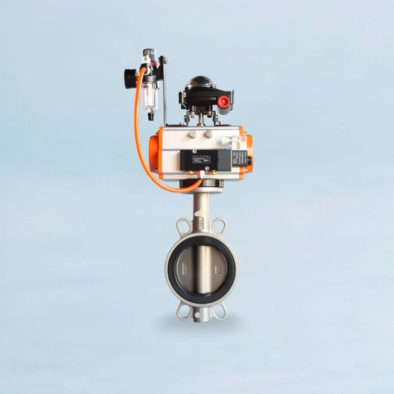 Uni-Fit Series Stainless Steel Wafer Type Butterfly Valve - Pneumatic