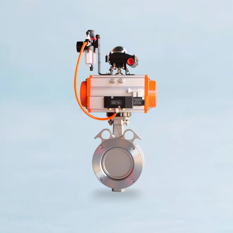 SS High Performance Wafer Butterfly Valve - Pneumatic